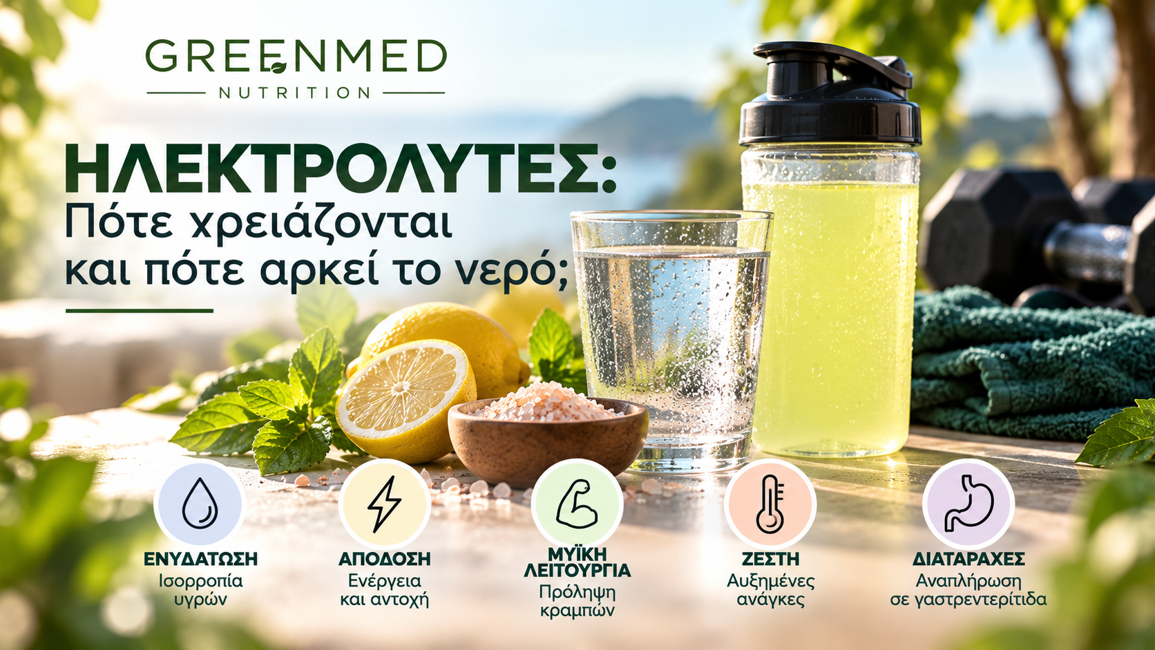Ηλεκτρολύτες: Πότε τους Χρειαζόμαστε και Πότε Αρκεί το Νερό;